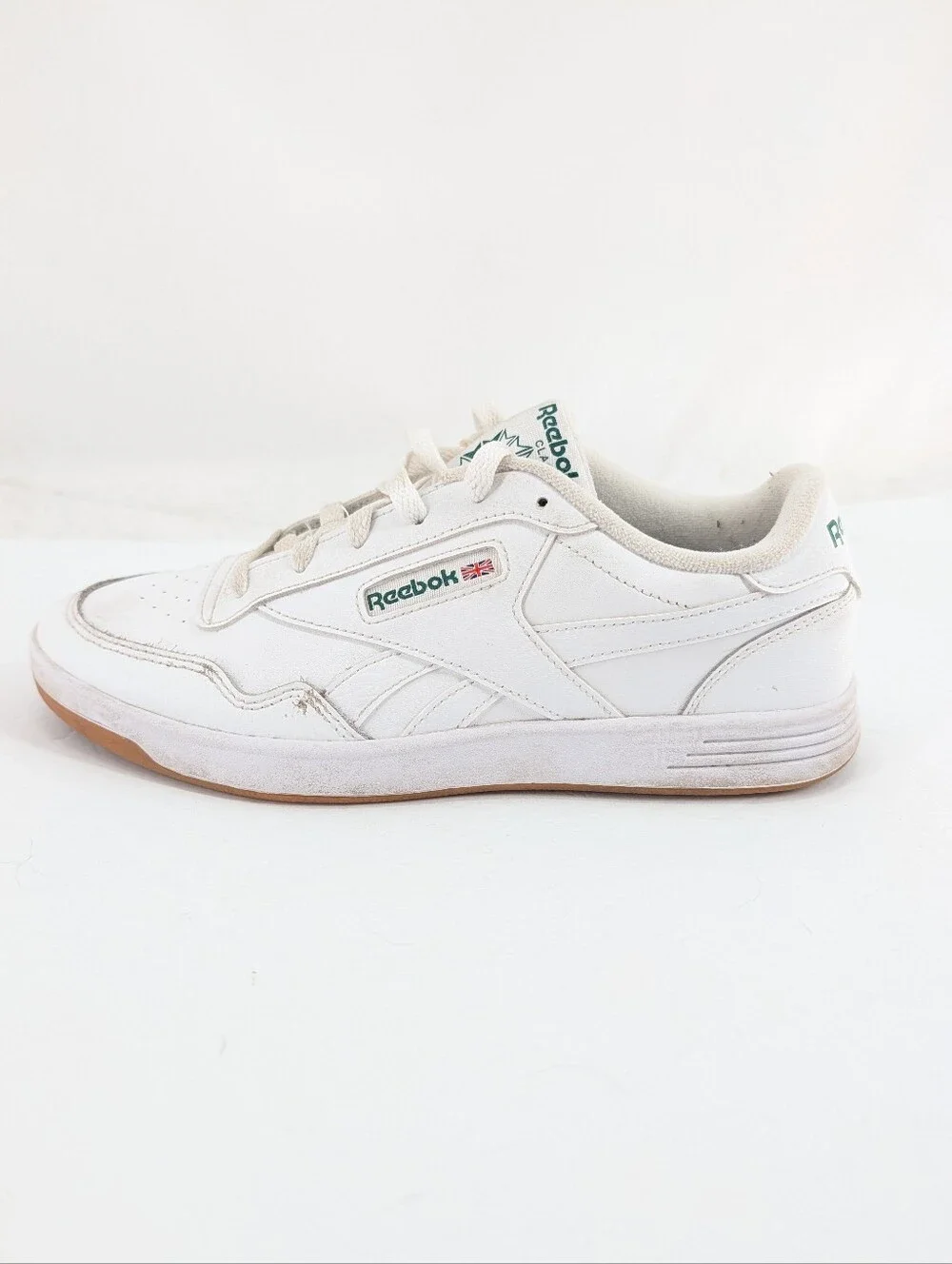 Reebok Club Memt White Clover Green Preppy Sporty Athletic Sneakers Size 10